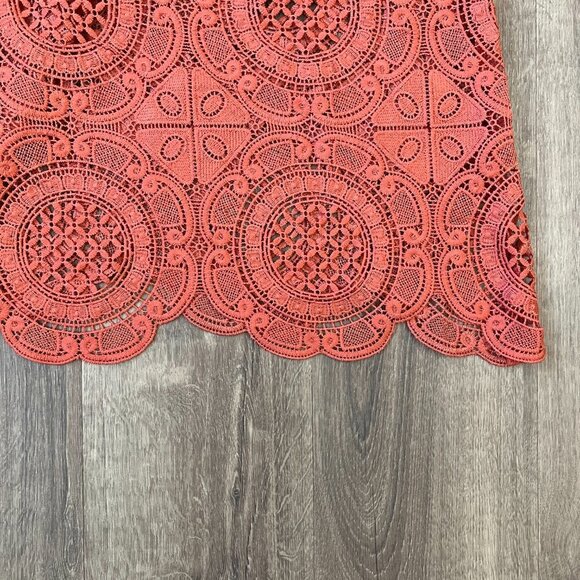 EUC Free People Ibiza Lace Dress Burnt Orange Sz 2 - Picture 7 of 15